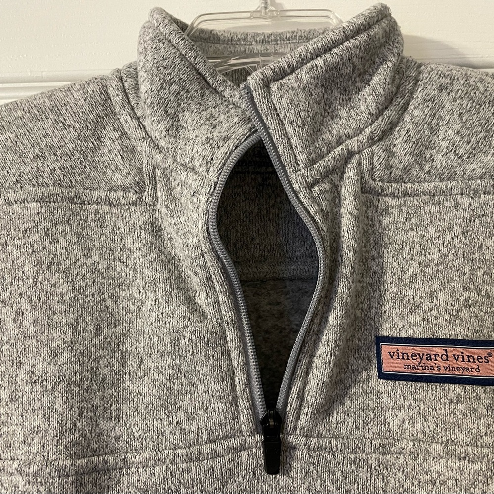 Vineyard Vines Grey Quarter-Zip Pullover